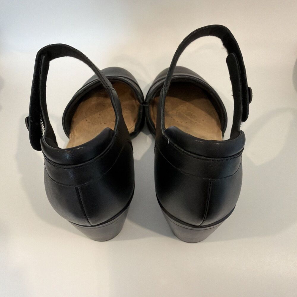 Clarks Womens Sz 9.5 US 41 EU Emily 2 Ketra Black Ankle Strap Heels 7730304 EUC - Picture 4 of 14